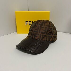 Fendi Brown Logo Baseball Cap